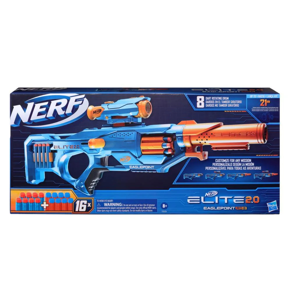 Lançador de Dardos EAGLEPOINT - Nerf Elite 2.0