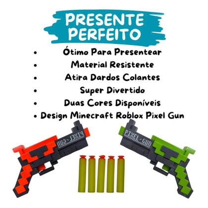 Lança Dardos Tipo Nerf Minecraft Pixel Gun